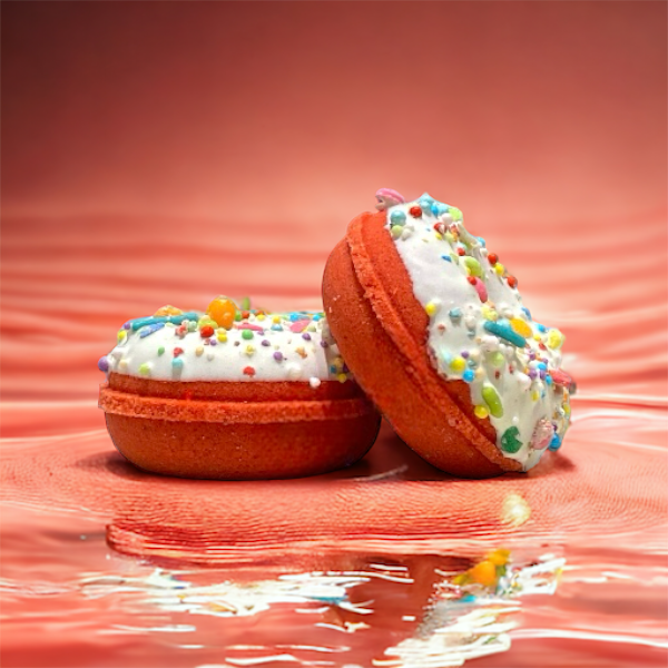 Bombe de bain Donut - Orange rouge