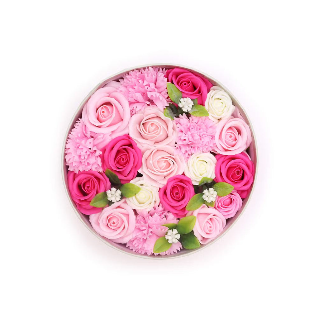 Boîte ronde fleurs de savon