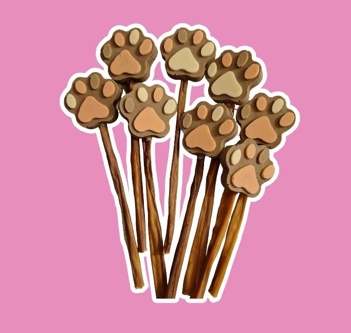 Sucettes en forme de patte pour chiens