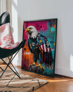 Art mural - Aigle chauve pop art