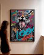 Art mural Pop Art - Impression renard vif