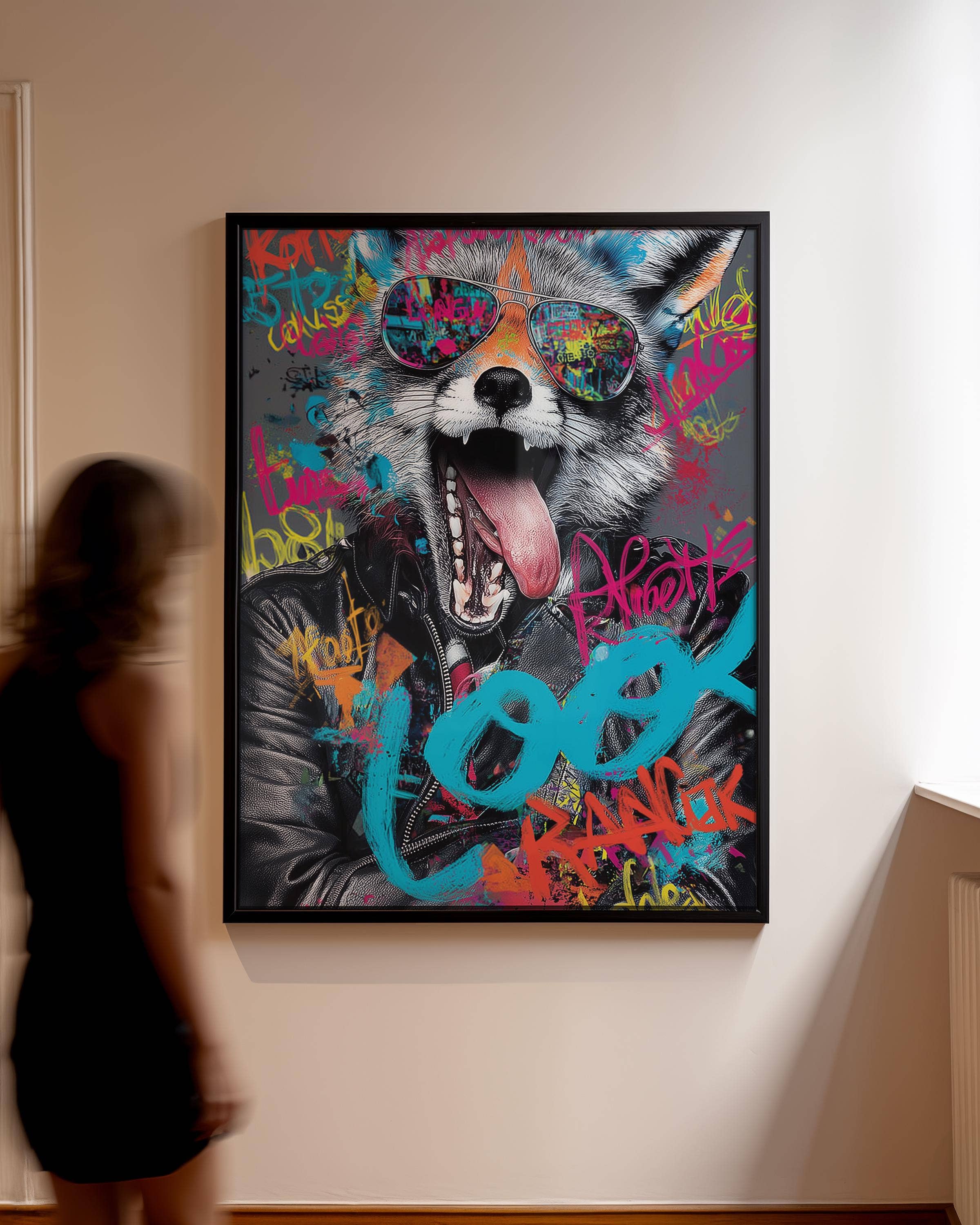 Art mural Pop Art - Impression renard vif