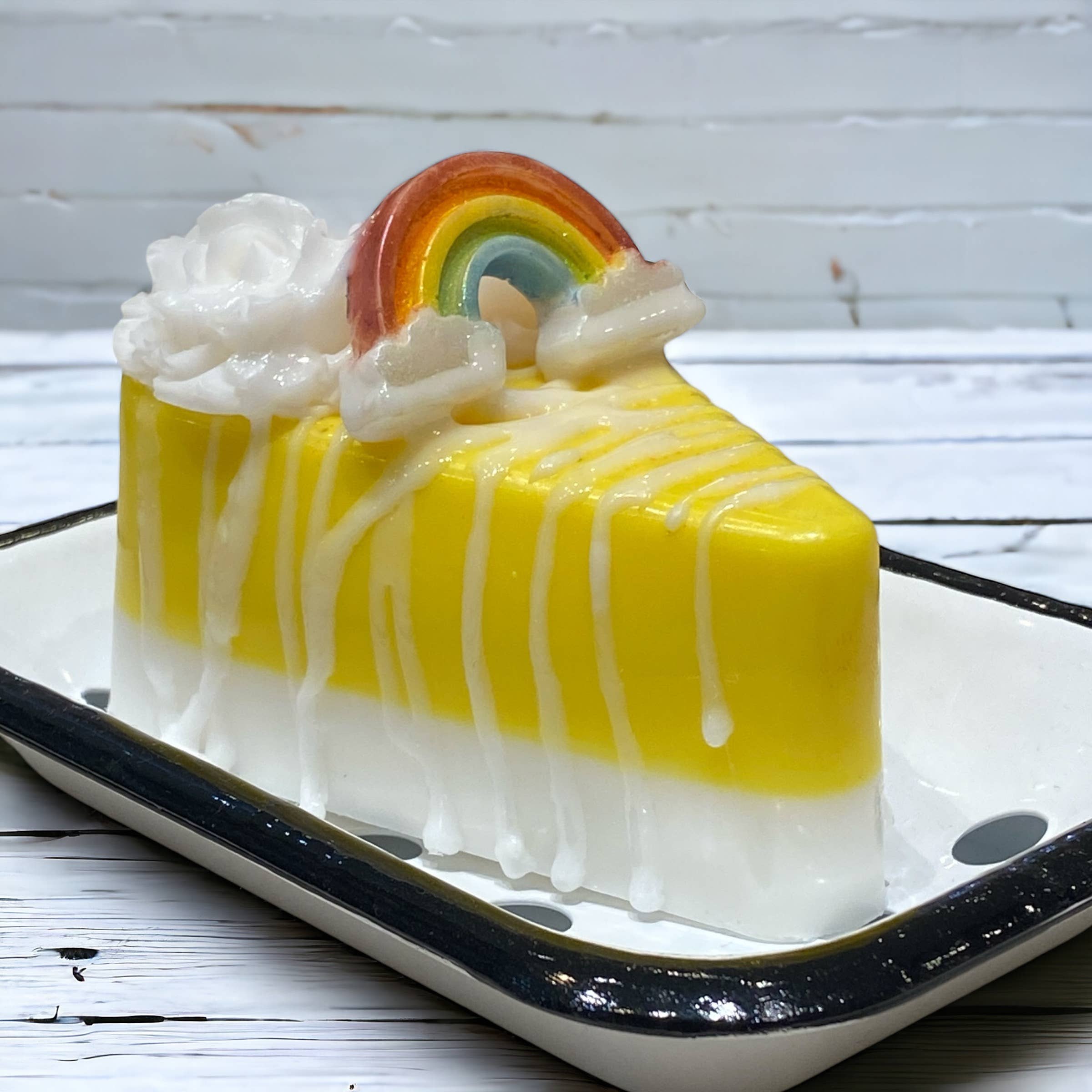 Savon tranche de gâteau jaune