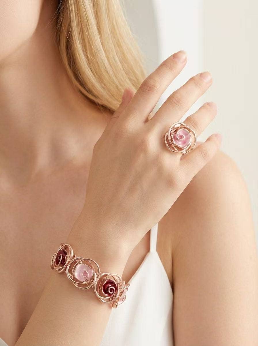 Bague fleurs coloré 424CP21