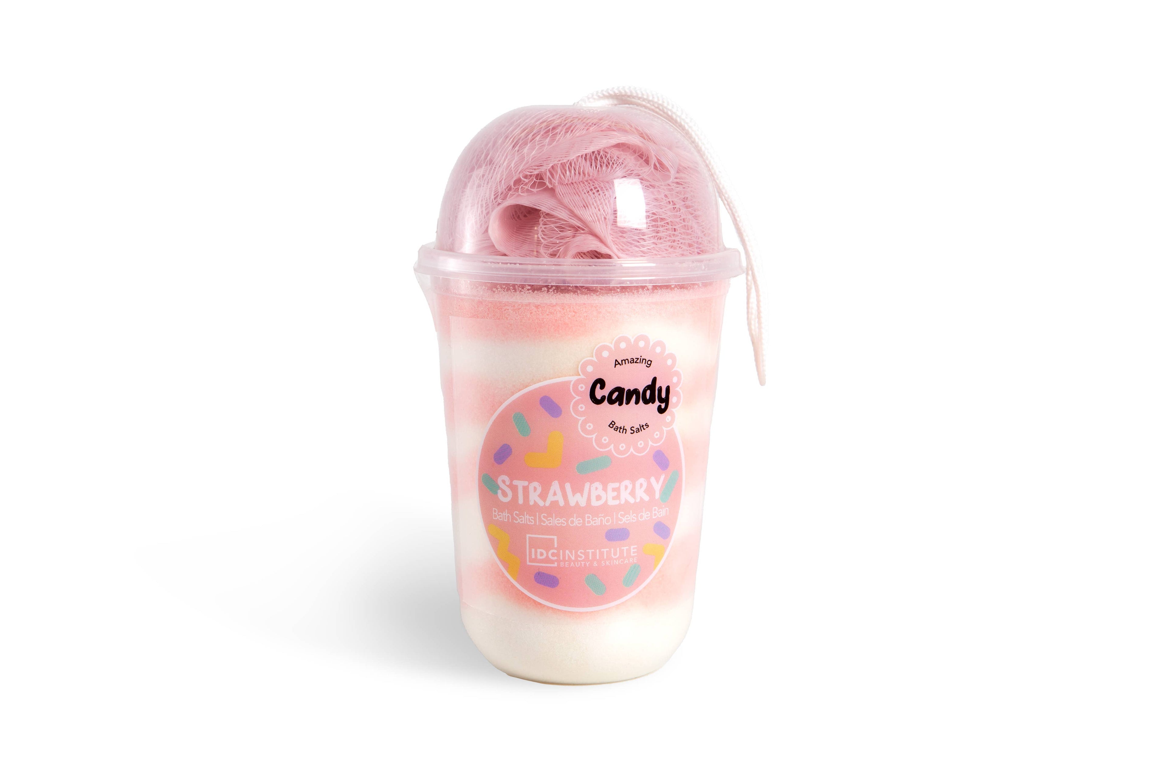 Pack Candy Idc Institute : Sels de bain 570 g et éponge assortie