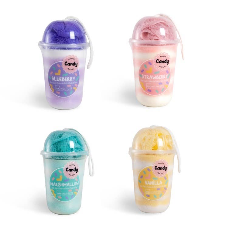 Pack Candy Idc Institute : Sels de bain 570 g et éponge assortie