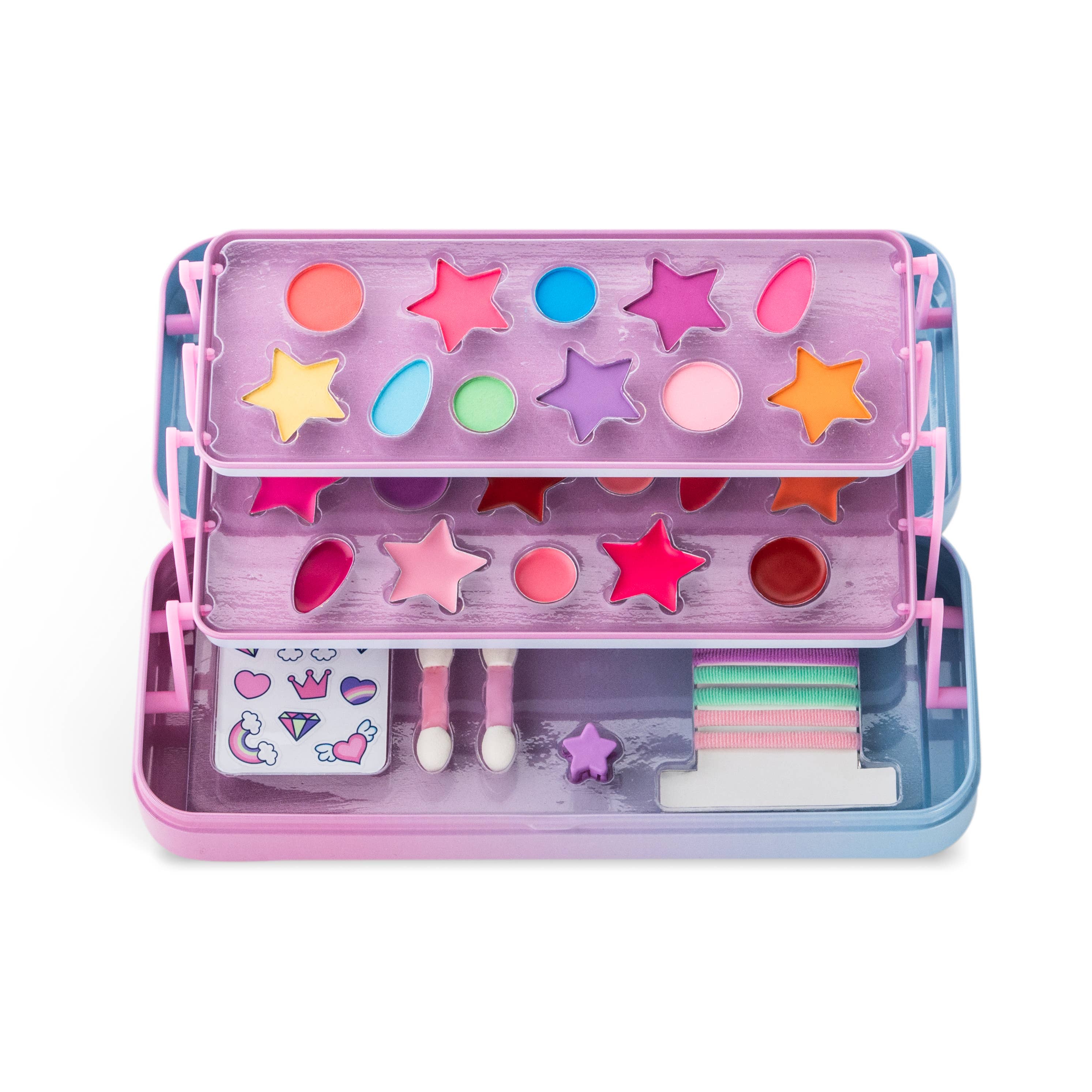 Boîte en métal pour maquillage licorne à 3 niveaux pour enfants - Martinelia
