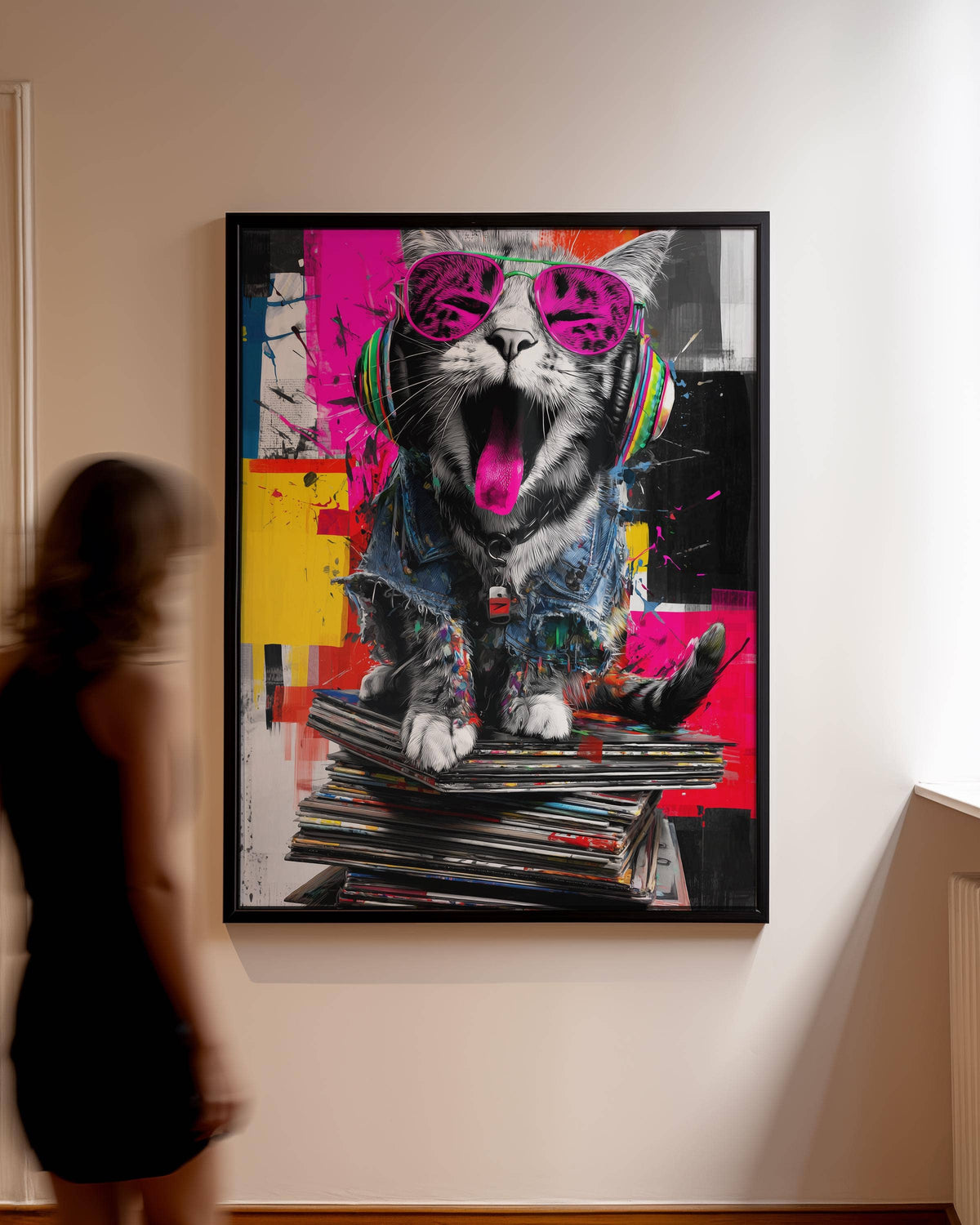 Décoration murale - Chat punk