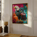 Art mural - Aigle chauve pop art