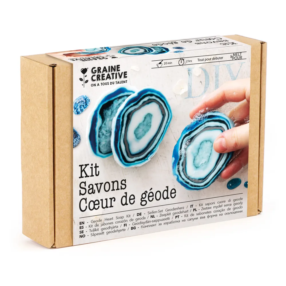 Kit savon coeur de geode