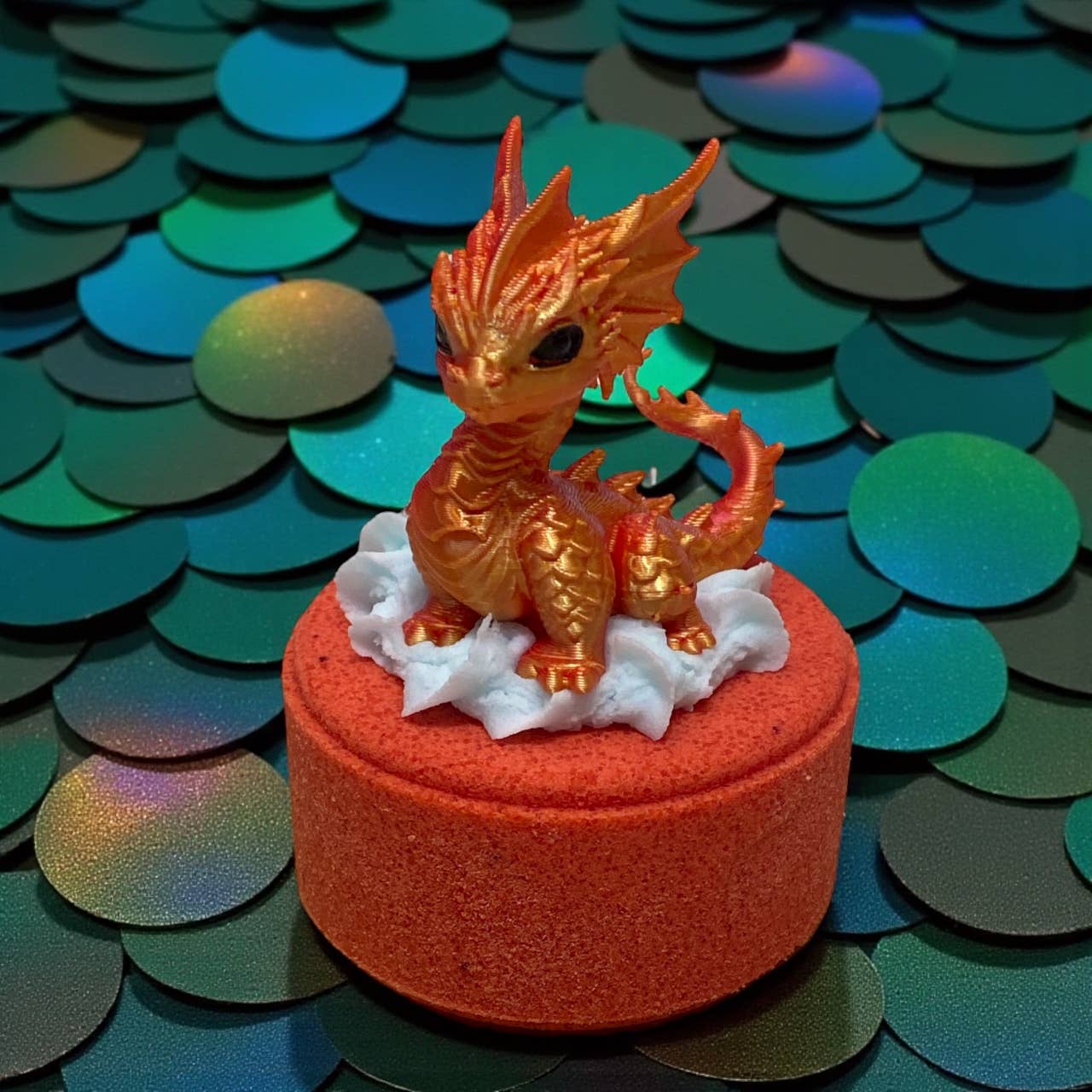Bombe de bain "Dragon de feu imprimé en 3D"
