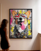 Art mural Pop art - Corgi punk