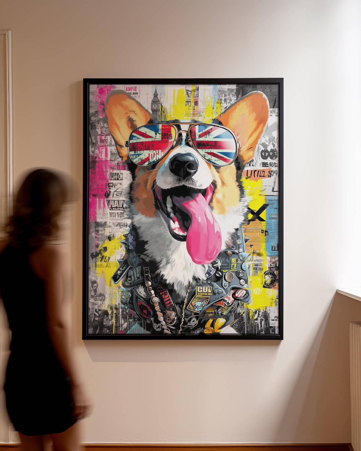 Art mural Pop art - Corgi punk