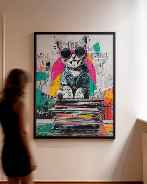 Art mural - Chat punk rock
