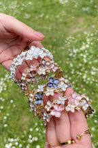 Bracelet fleurs coloré avec élastique 324CP22
