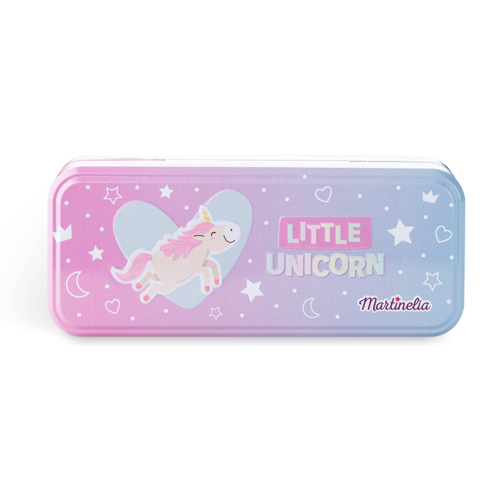 Boîte en métal pour maquillage licorne à 3 niveaux pour enfants - Martinelia