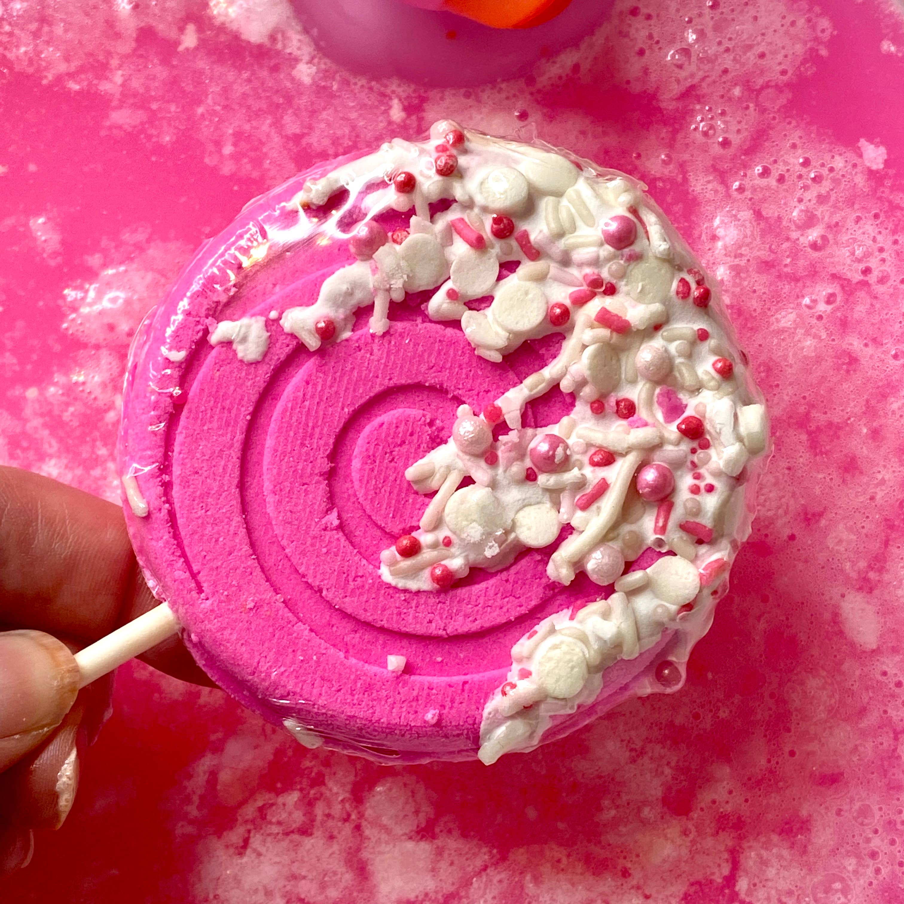 Bombe de bain lollipop - rose