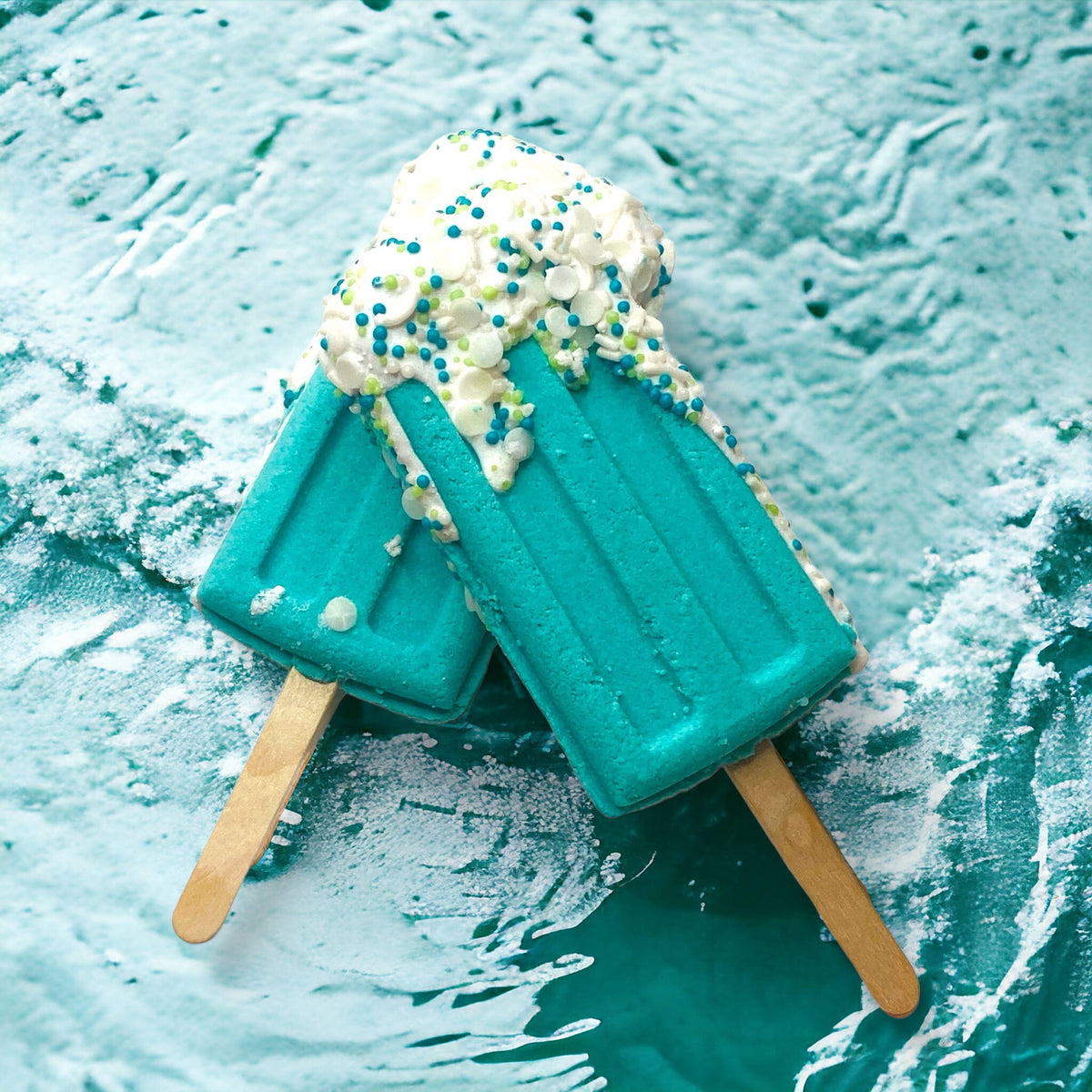Bombe de bain en forme de glace - Bleu sarcelle