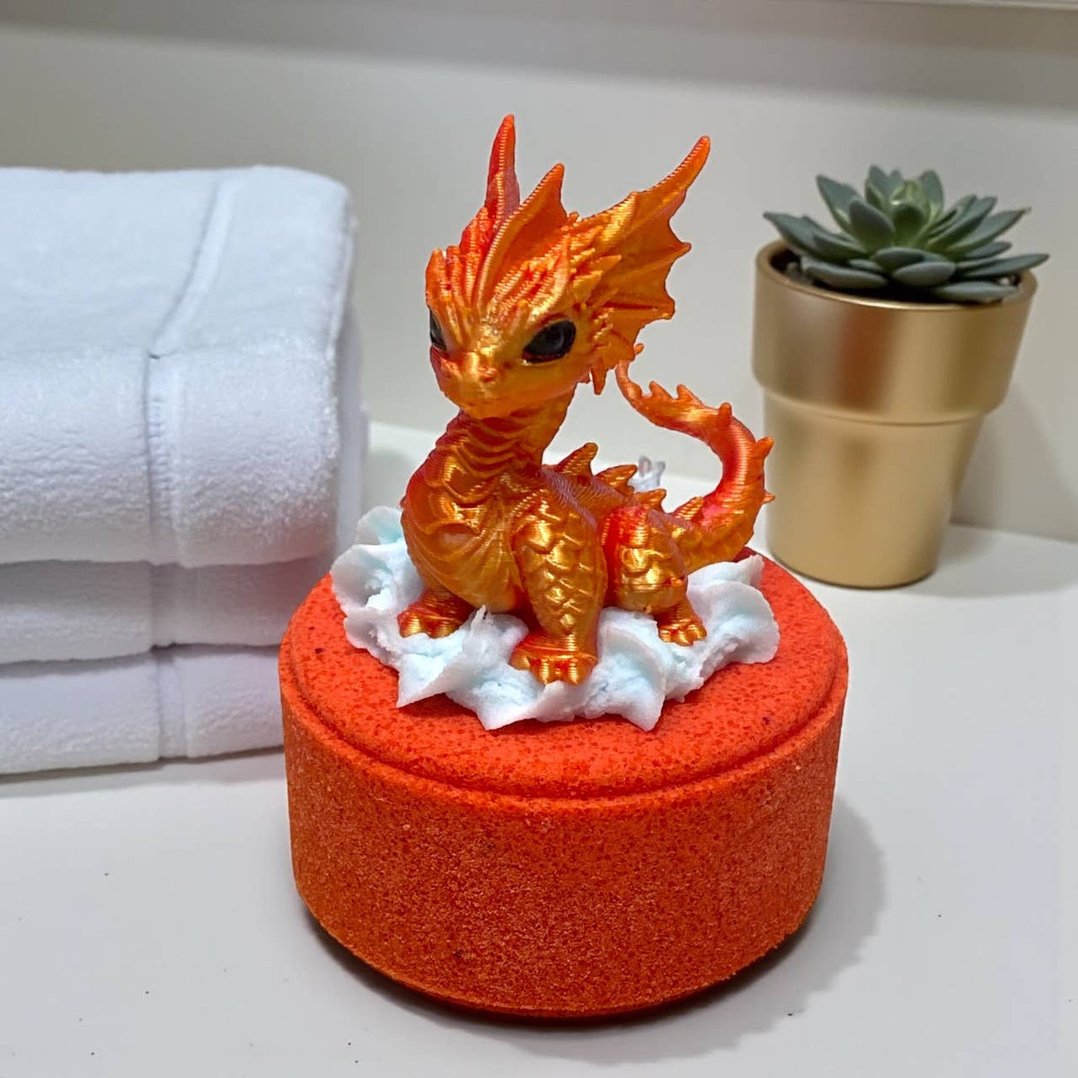 Bombe de bain "Dragon de feu imprimé en 3D"
