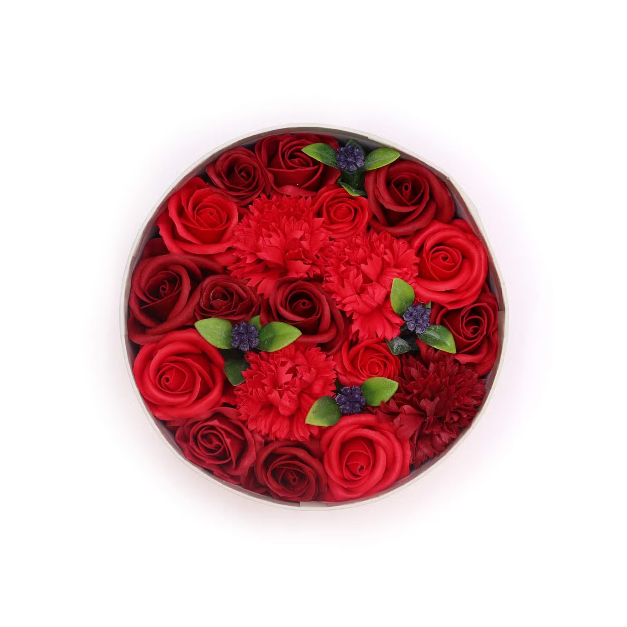 Boîte ronde fleurs de savon