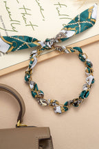Collier entrelacé maille et foulard coloré personnalisable