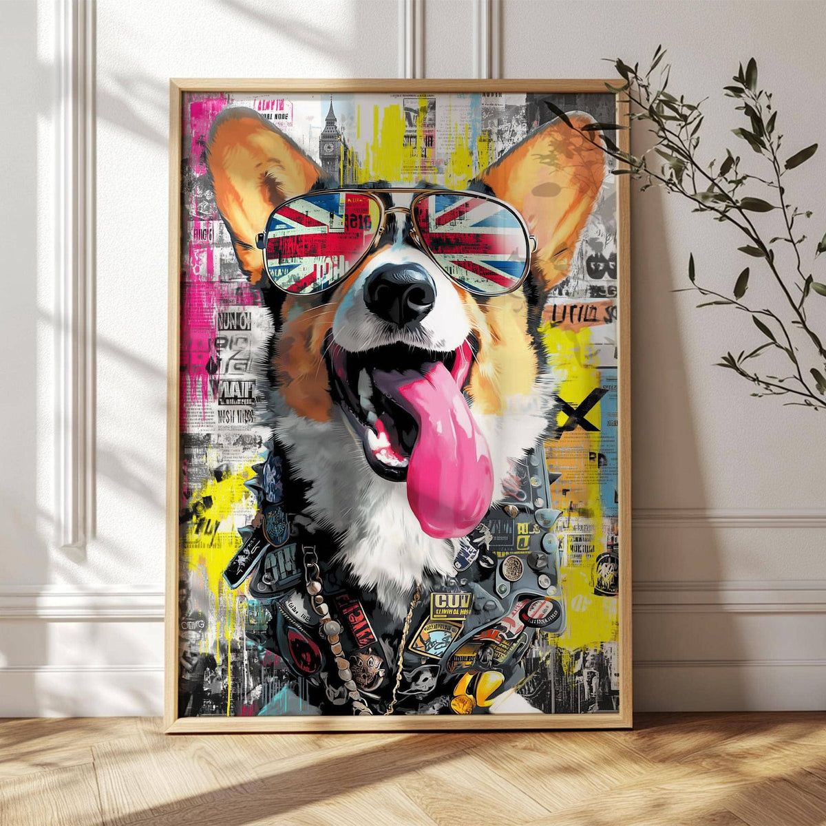Art mural Pop art - Corgi punk