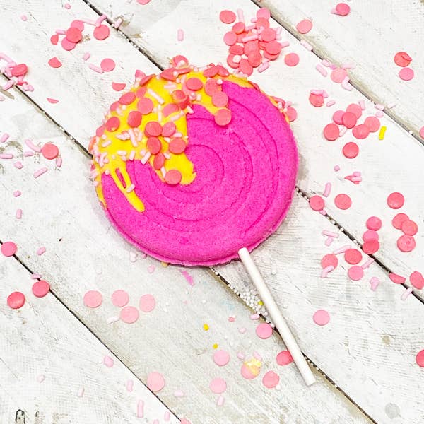 Bombe de bain lollipop - rose