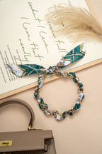 Collier entrelacé maille et foulard coloré personnalisable