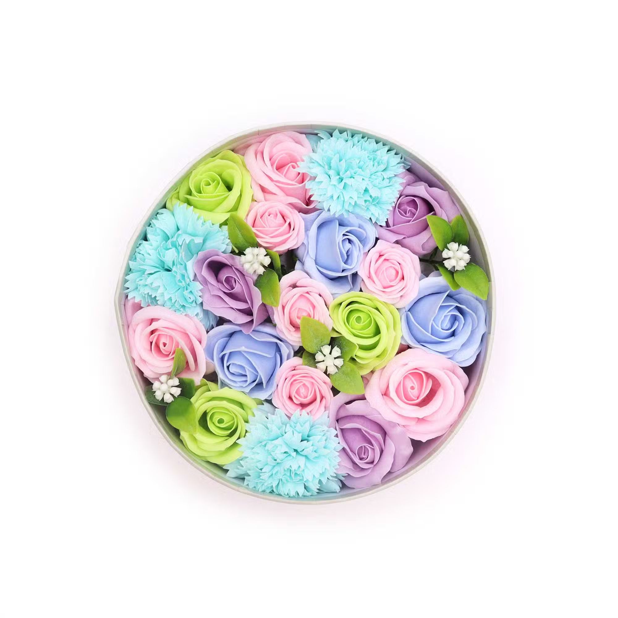 Boîte ronde fleurs de savon